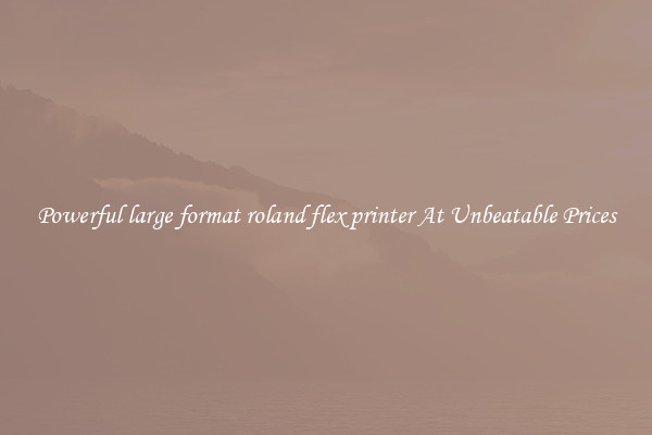Powerful large format roland flex printer At Unbeatable Prices