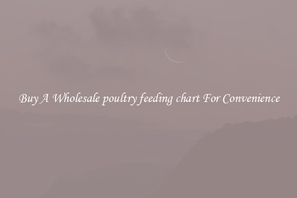 Buy A Wholesale poultry feeding chart For Convenience