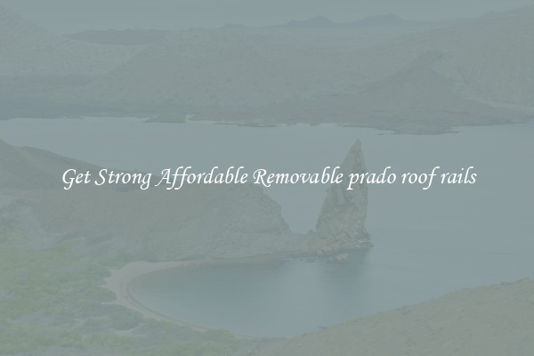 Get Strong Affordable Removable prado roof rails
