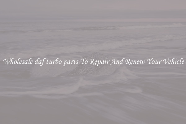 Wholesale daf turbo parts To Repair And Renew Your Vehicle
