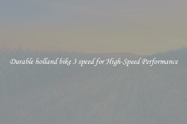 Durable holland bike 3 speed for High-Speed Performance