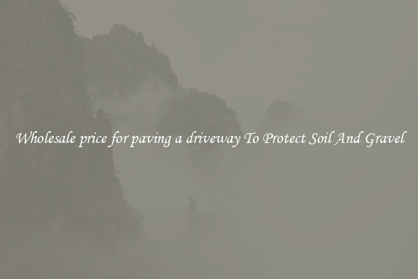 Wholesale price for paving a driveway To Protect Soil And Gravel