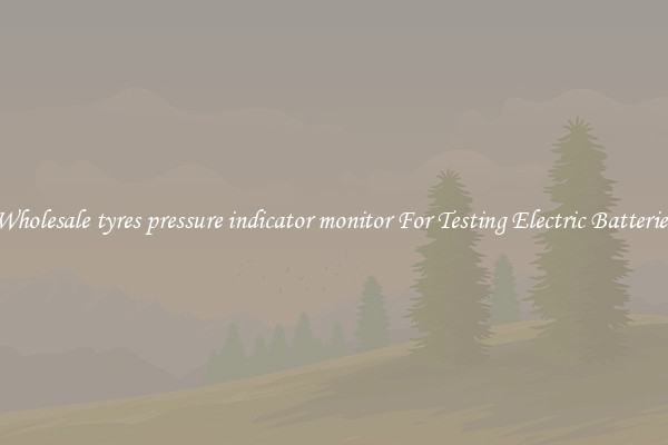Wholesale tyres pressure indicator monitor For Testing Electric Batteries