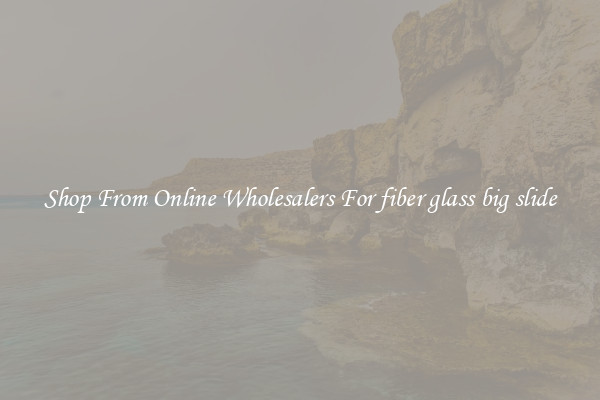Shop From Online Wholesalers For fiber glass big slide