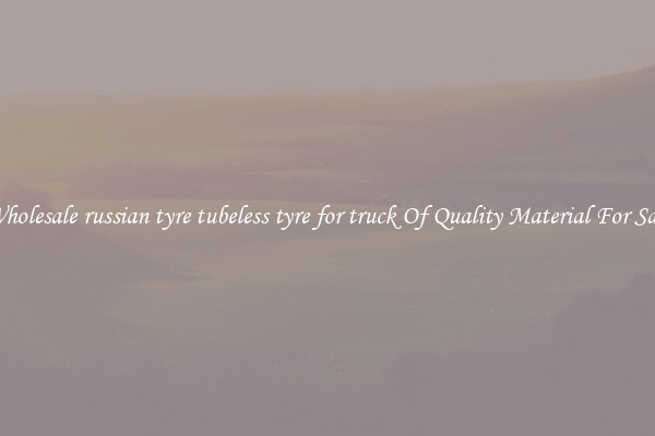 Wholesale russian tyre tubeless tyre for truck Of Quality Material For Sale